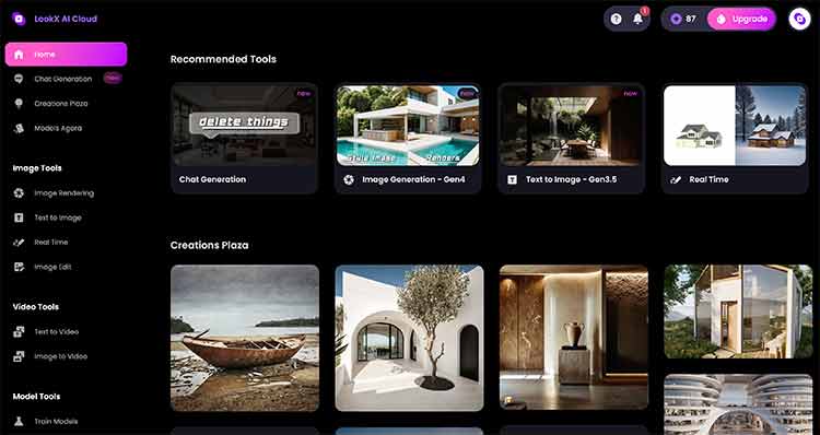 Interfaz de bienvenida de LokkX AI